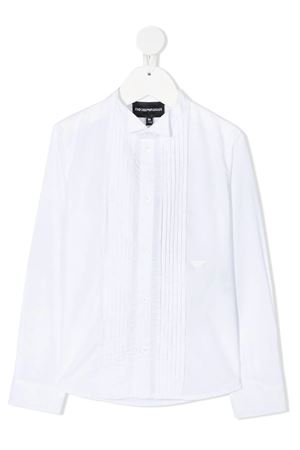 camicia in cotone bianco EMPORIO ARMANI KIDS | 6H4CJ84N3GZ0100